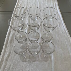 Elegant Clear Glass Goblets Set